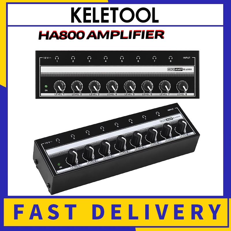 HA800 Headphone Splitter Amplifier Ultra Compact 8 Channel Optional ...