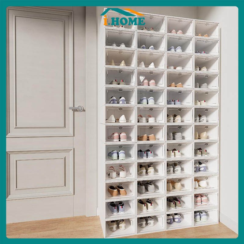 Big Size Shoe box storage organizer Candy Color shoe rack Stackable ...
