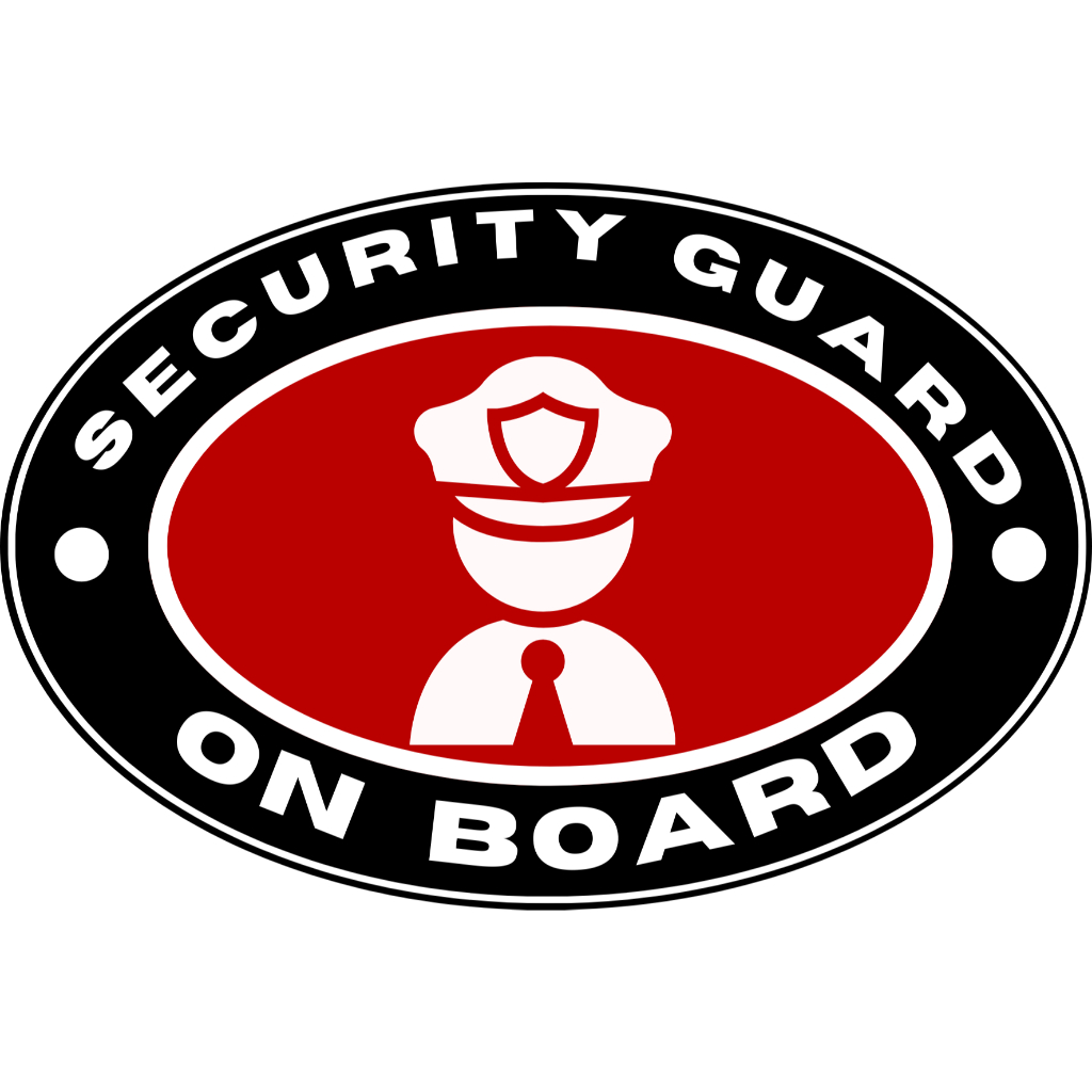 SECURITY GUARD ON BOARD VINYL STICKER 7X10cm | Shopee Philippines