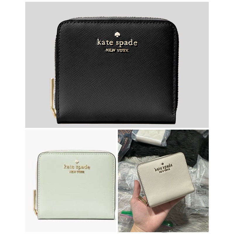 AUTHENTIC/ORIGINAL KateSpade KS Staci Small Zip Around Wallet in Black