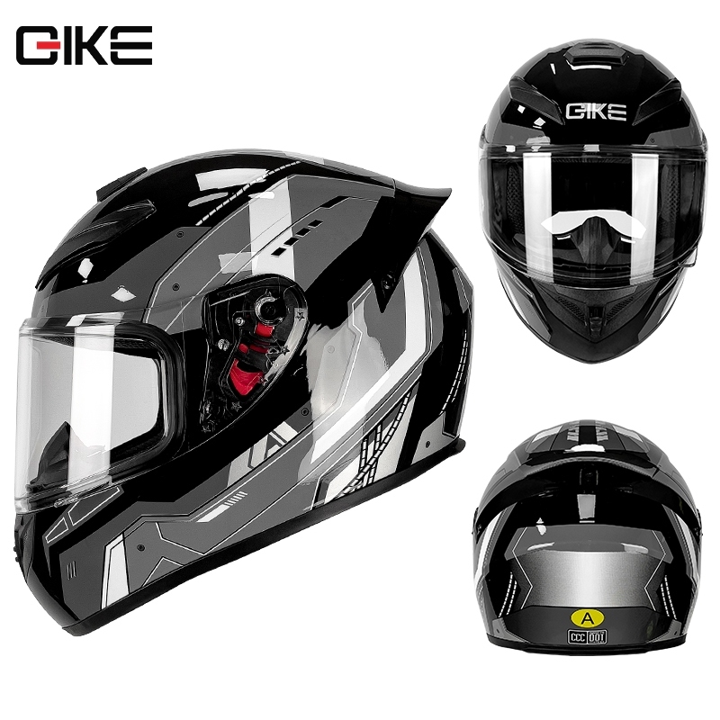 【Detachable】QIKE&EVO QK-S70 ICC Full Face Dual Visor Helmet Motorcycle ...