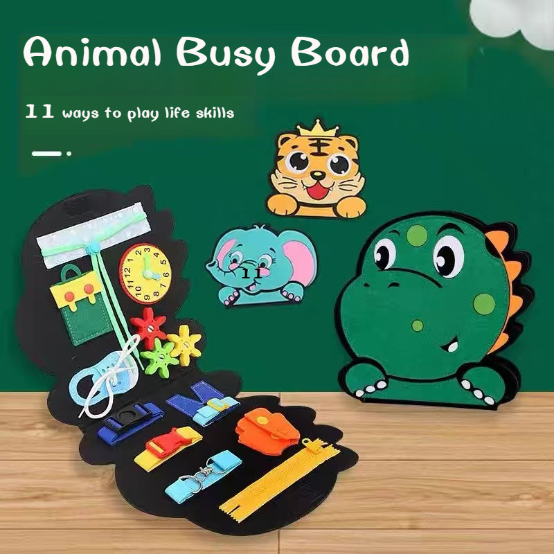 Toddler Busy Board Montessori Sensory Toy for Learning Fine Motor ...