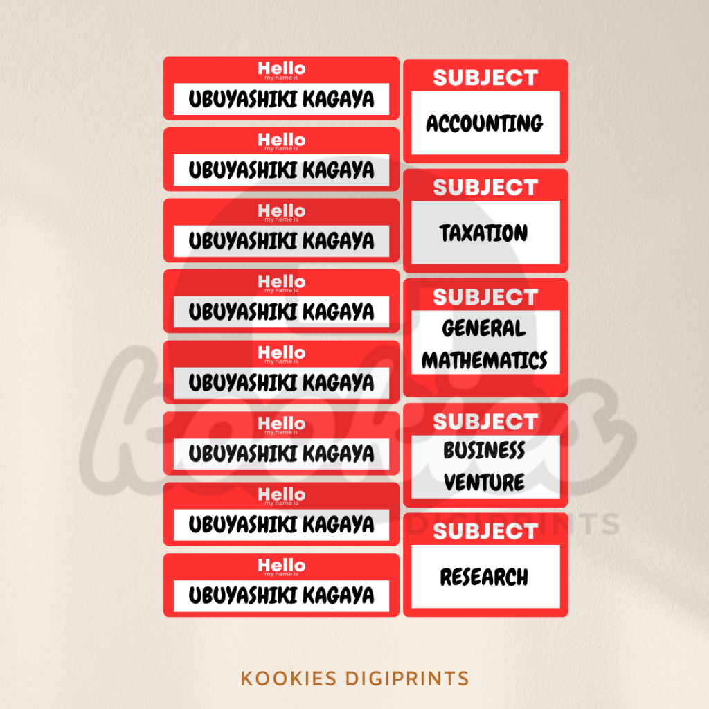 CUSTOMIZED NAME LABEL FOR NOTEBOOK | SCHOOL | MINIMALIST SIMPLE STICKER ...