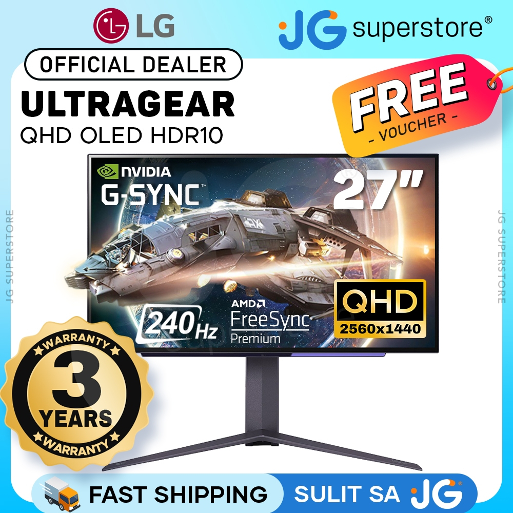 LG 27GR95QE-B 27" UltraGear OLED 240Hz 1440p QHD HDR Gaming Monitor ...