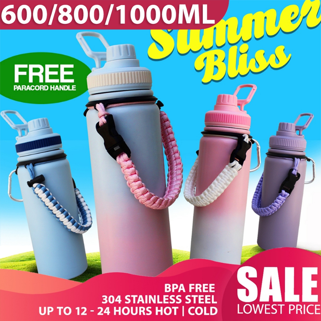 1000ML Stainless Steel Insulated Vacuum Flask Thermos Tumbler Hot And Cold  Cup Sports Water Bottle