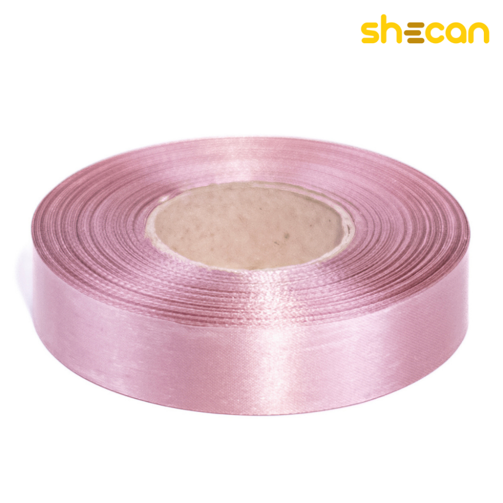 Shecan Ribbons Pink, Red and Orange Shades Cut Edge Satin Ribbons 15mm ...