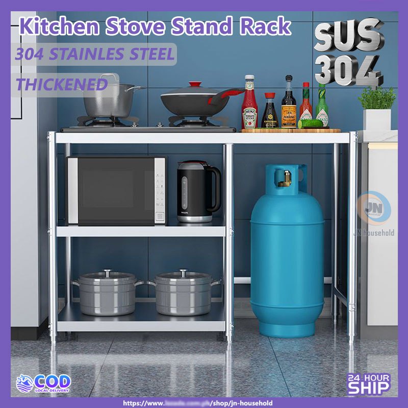 Gas Stove Rack Kitchen rack with lpg cabinet Thickened Kitchen Rack ...