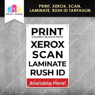 PRINT XEROX SCAN LAMINATE RUSH ID Printing Business Tarpaulin • FREE ...