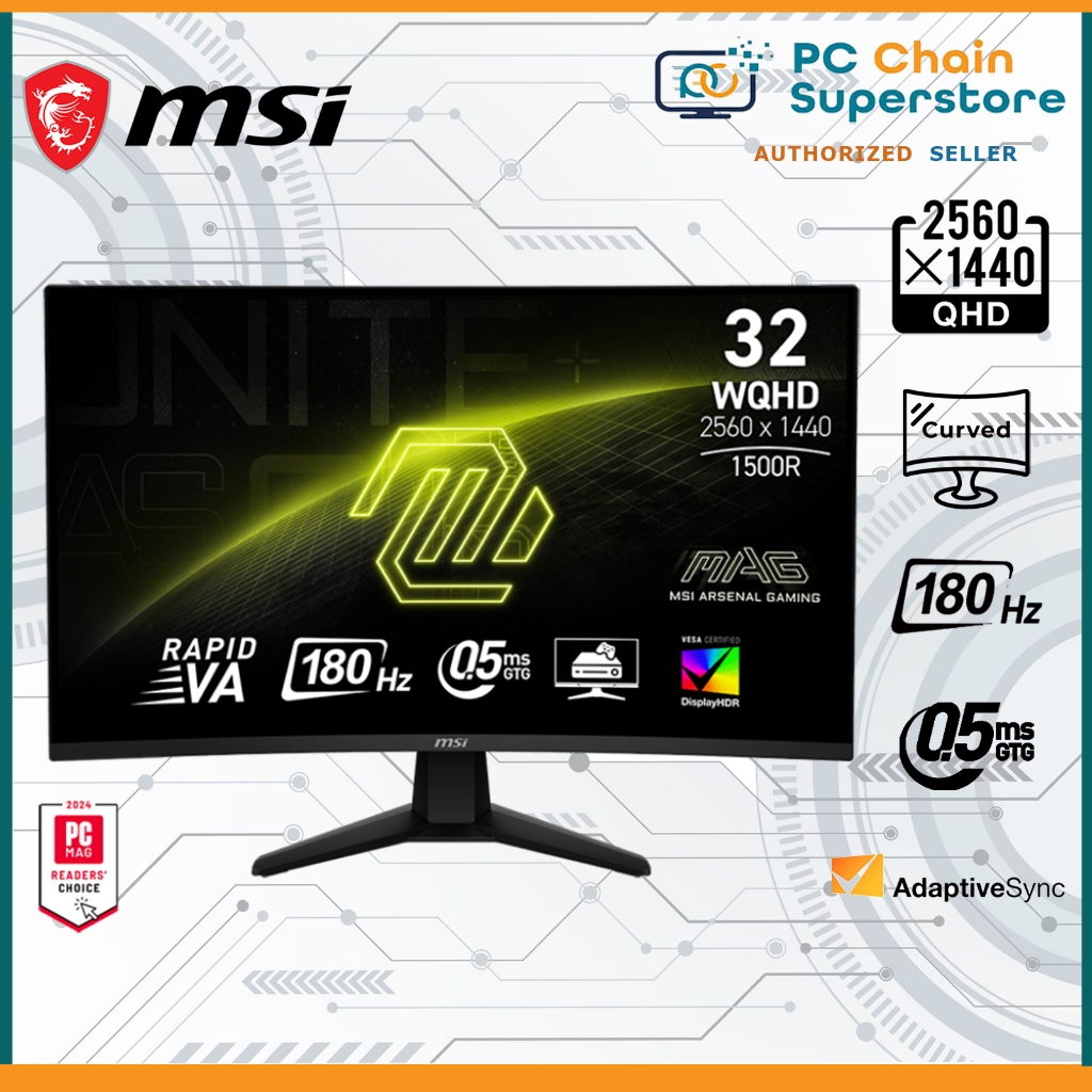 Msi Mag 32cq6f Curved Gaming Monitor - 32