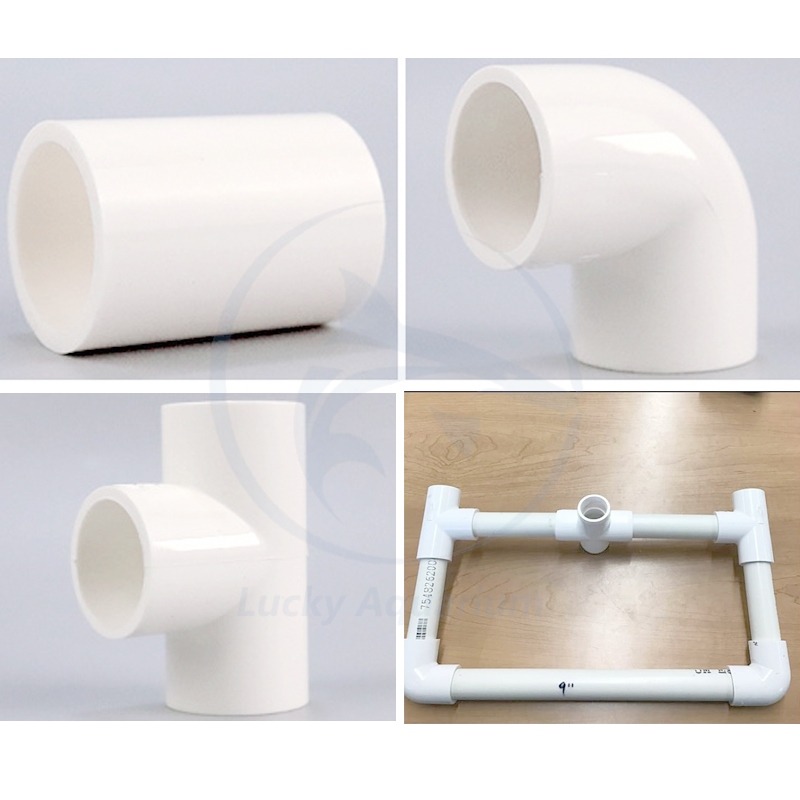 PVC white water pipe fittings Coupling/Tee/Elbow Aquarium pipe