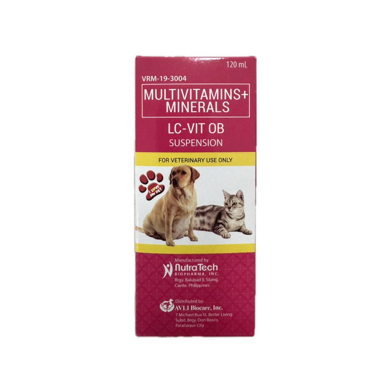 LC VIT OB 120mL Syrup for Dogs and Cats Multivitamins Minerals Oral