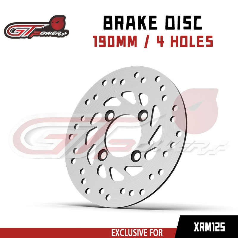 BRAKE DISC XRM125 TRINITY REAR / 190MM 4 HOLES XRM125 TRINITY / XRM125 ...