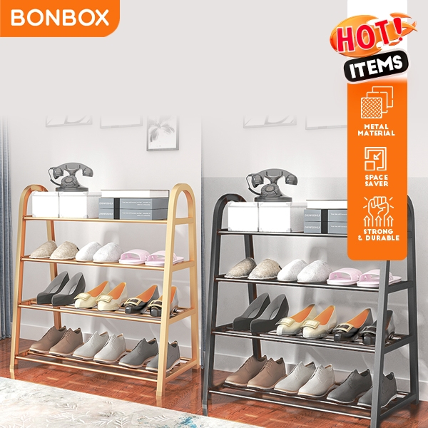 BONBOX Shoe Rack Organizer 4 Layers Thick Steel Type Durable Anti Rust ...
