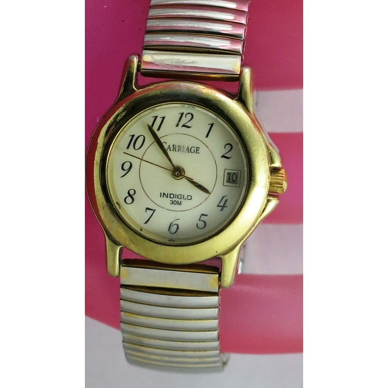 N46 Original CARRIAGE Indiglo Analog Watch for Women from USA Two Tone Shopee Philippines