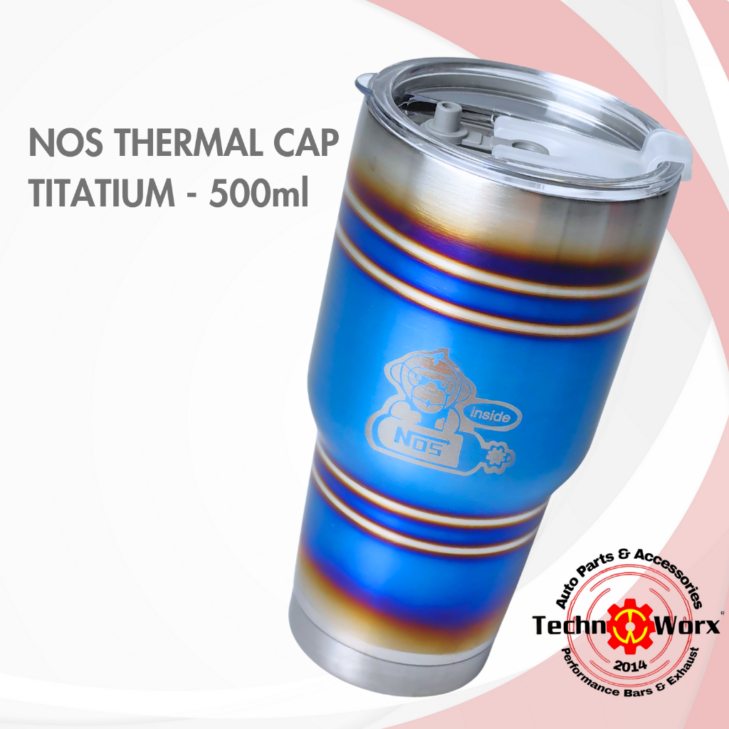 Nos Tumbler Titanium Burnt Design Thai Parts Bottle Drinking Car Race