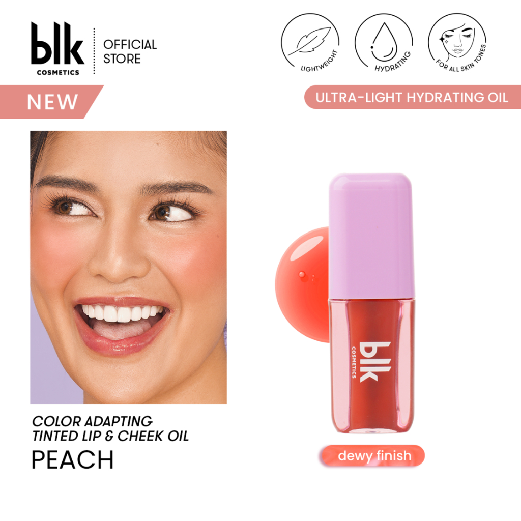 blk cosmetics color adapting lip and cheek oil peach | Shopee Philippines