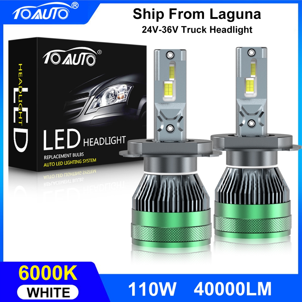 TOAUTO H3/H4/H11 110W Power Supply 24V Truck Lorry Car Headlight LED ...
