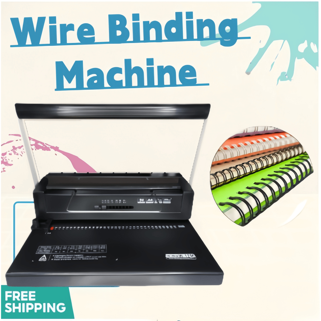 A4 Size Wire Binding Machine for Double Loop Wire 31 Pitch Binder Q