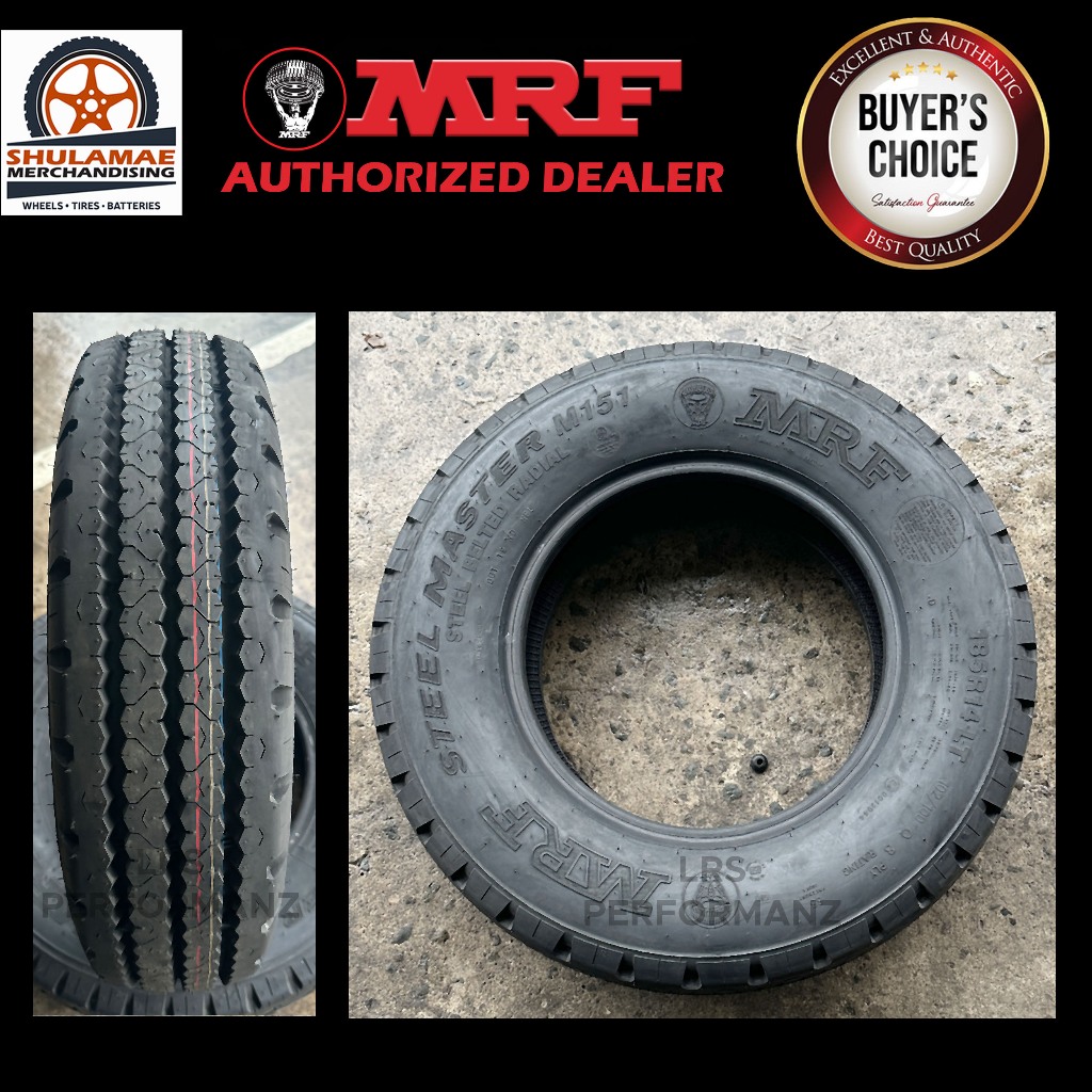 MRF 185 R14C 8PR STEEL MASTER M151 (WITH FREE TIRE VALVE) | Shopee ...