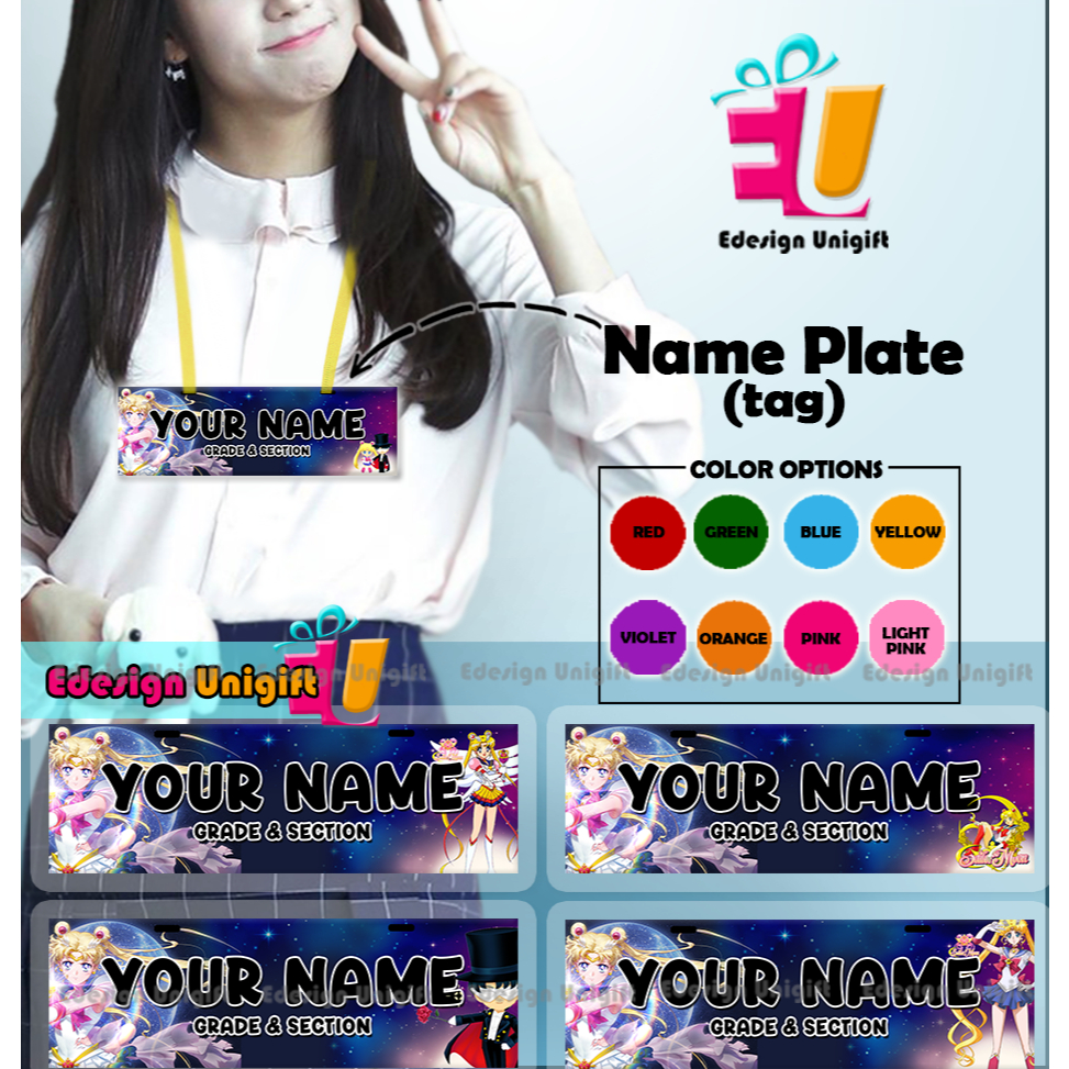 Customized Sailormoon School / Kids and Teens Girl / Name Tag / Name ...