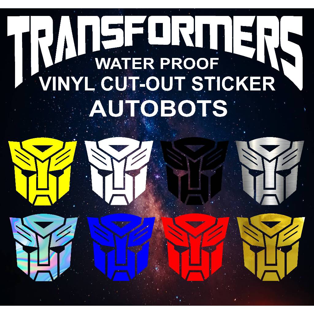 transformer autobots waterproof sticker for motor cycle | Shopee ...