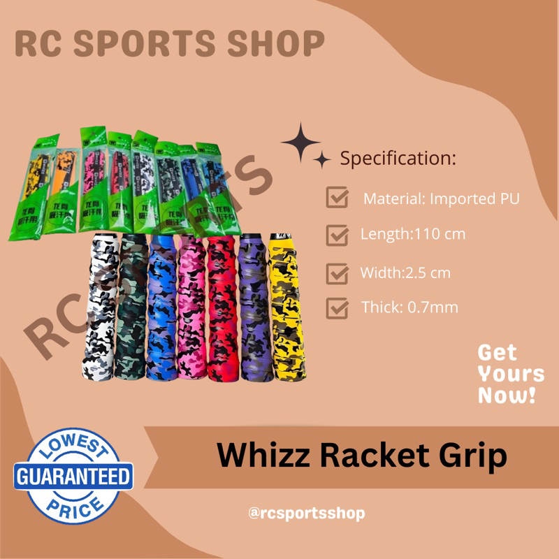 WHIZZ Badminton Racket Grip Tape/ Bike Grip/ Racket Grip/ Fishing Rod ...