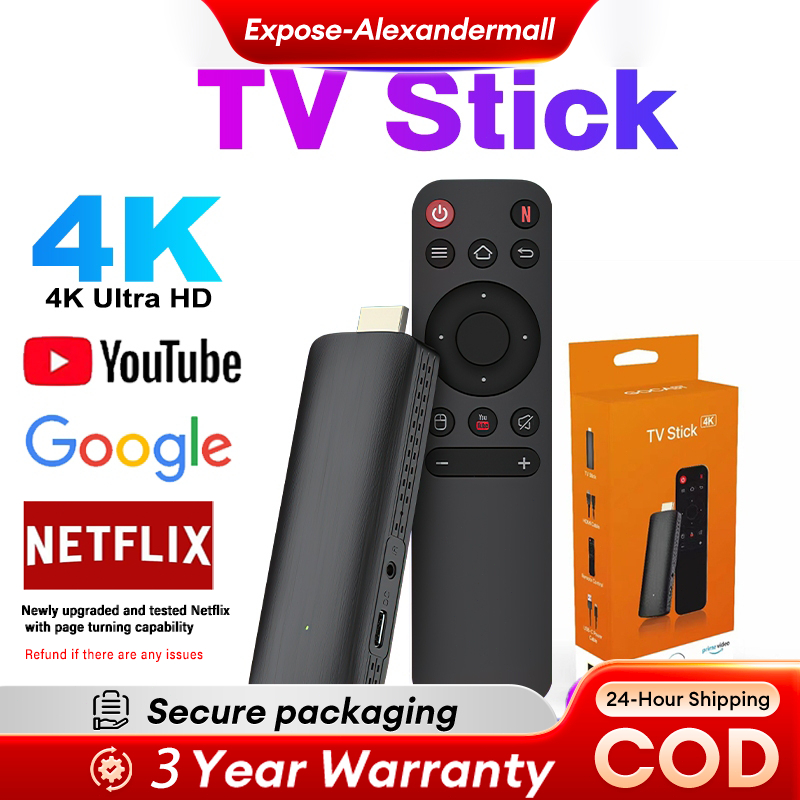Tv stick 4k with android 10 system turn tv into smart tv assistant