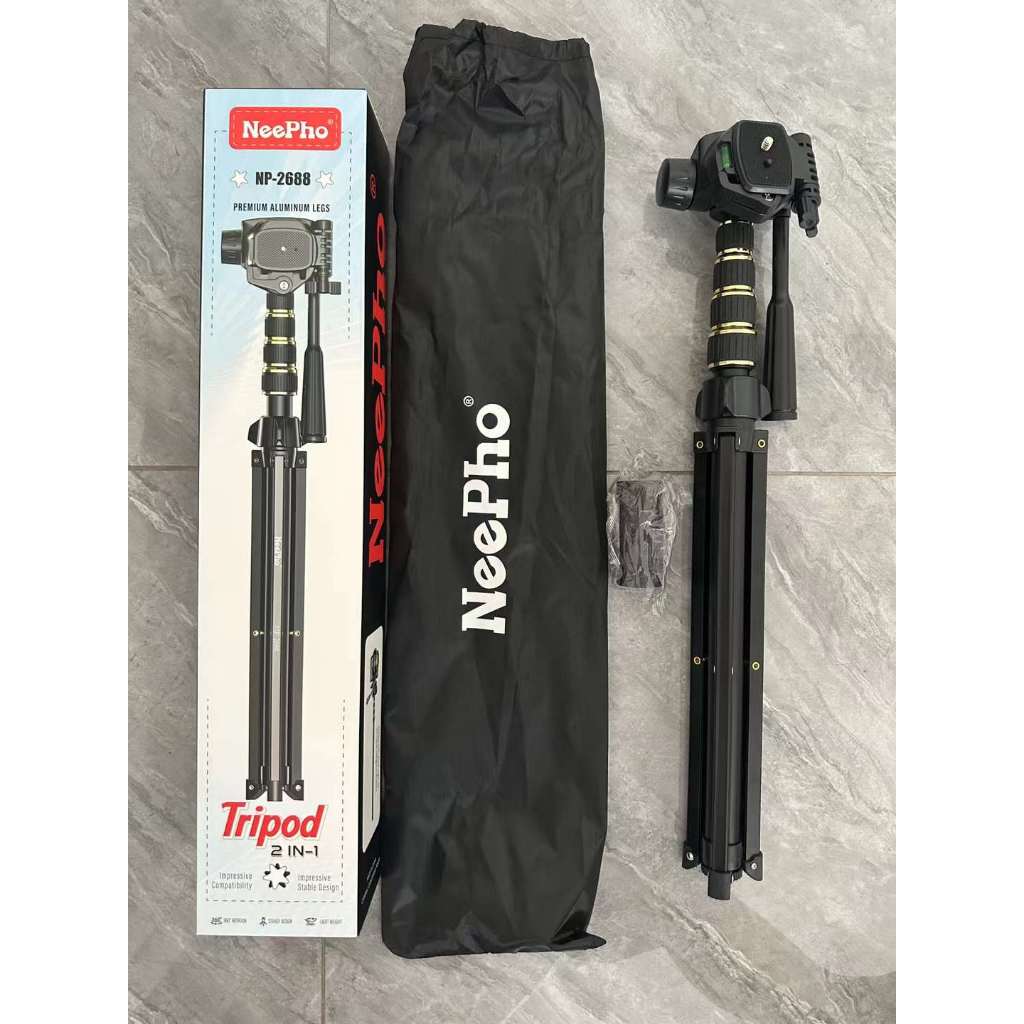 Neepho NP-2588 Camera Tripod For DSLR Tripod for Cellphone Heavy Duty |  Shopee Philippines