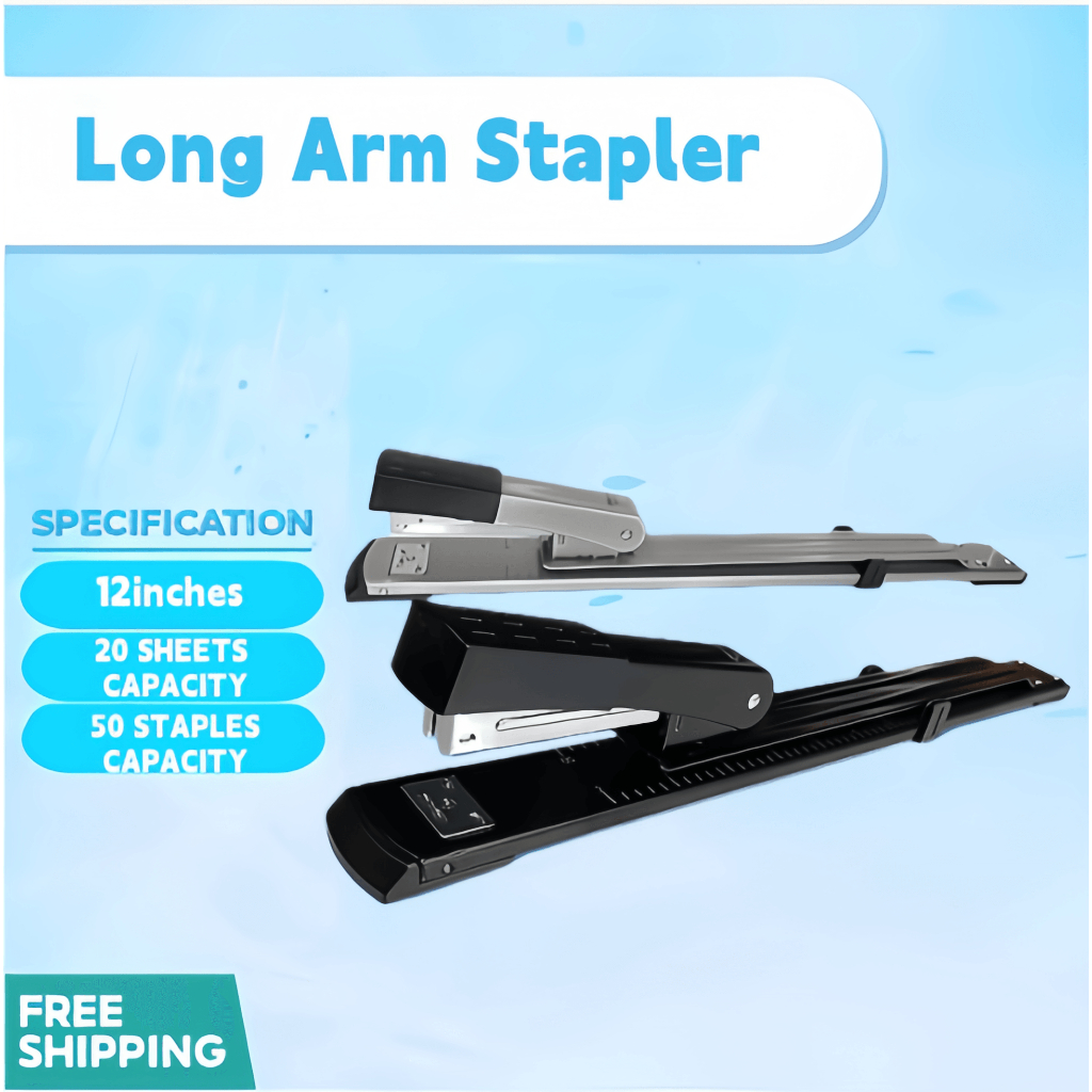 Deli 0334 Long Arm Stapler Metal 12inches Lengthening Stapler | Shopee ...