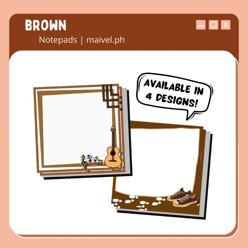 Classic Brown Notepads Writing Pads (Non-Sticky) | Shopee Philippines