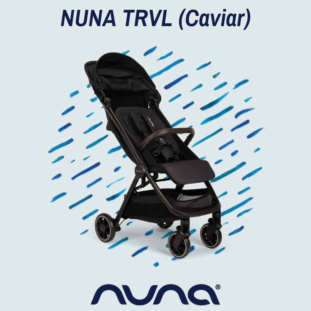 Nuna TRVL Stroller with AD and Raincoat for baby - Caviar Birth to ...