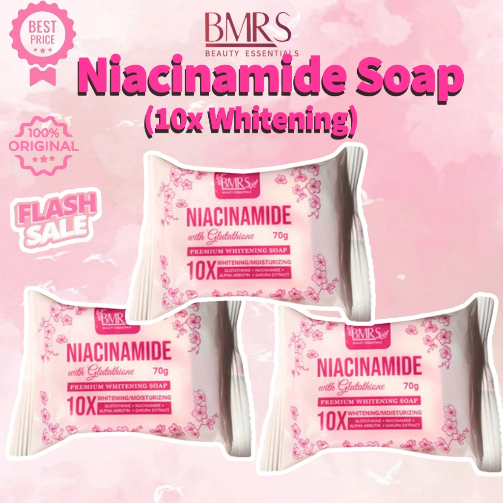 Bmrs Niacinamide Soap X Whitening Original Gluta Soap Glass Skin Soap Whitening Moisturizing