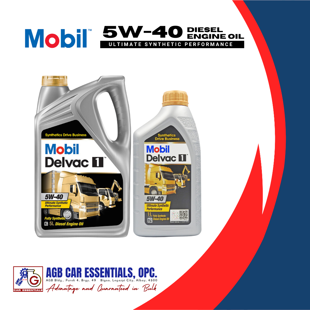 Mobil Delvac 1™ 5W-40 Fully Synthetic Diesel Engine Oil 1L /5L | Shopee ...