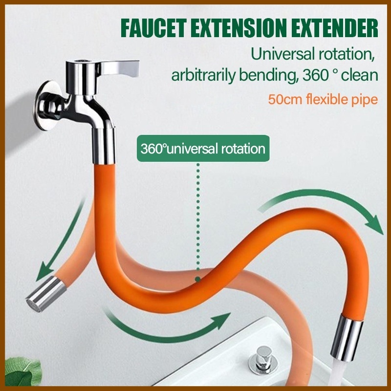 COD Faucet Extension Hose Adjustable Rotatable Bending Water Faucet
