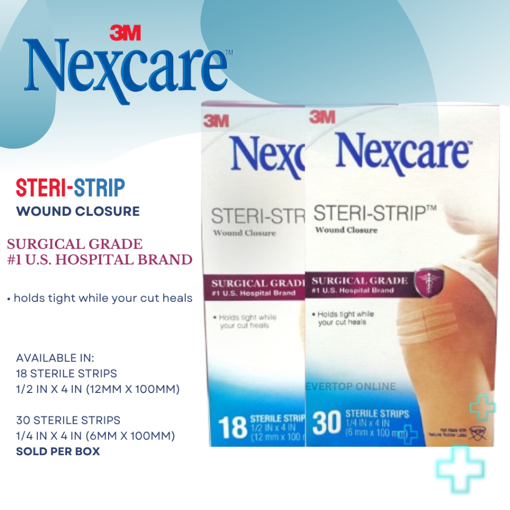 3M NEXCARE Steri-Strips Wound Closure | First Aid for Closing Small ...