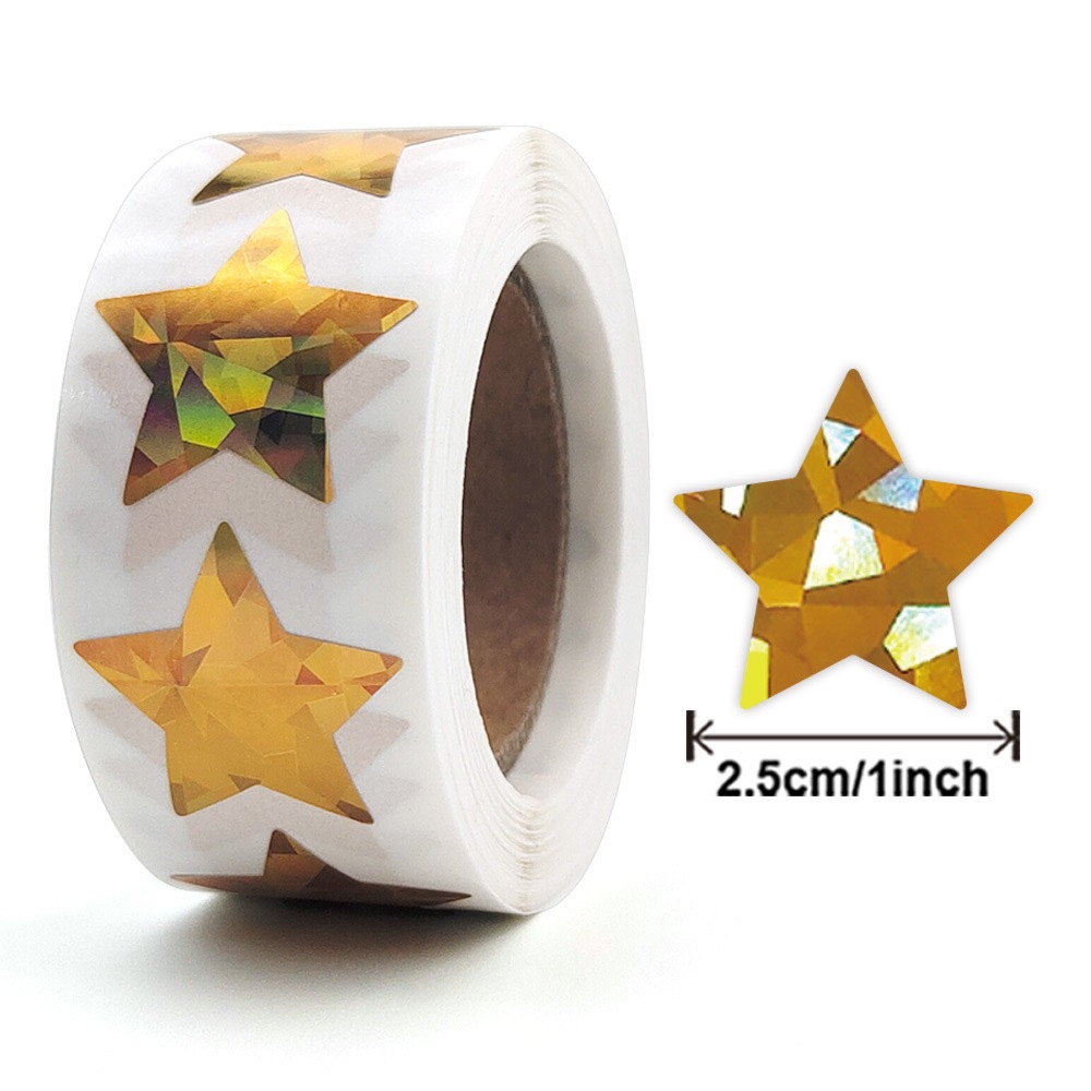 500 Pcs Star laser Stickers for Kids Reward Foil love Stickers Labels ...