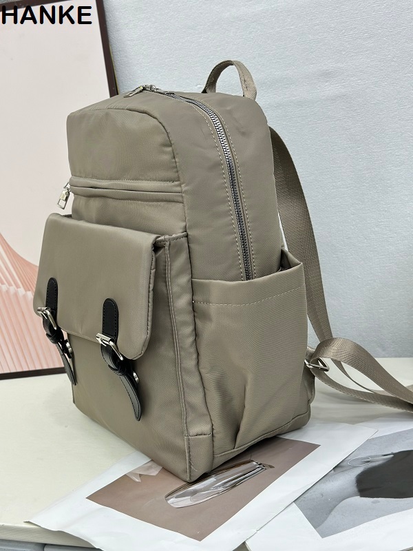 HANKE Ruffle Backpack Large Capacity Thick Nylon Waterproof Women s Travel School Bag