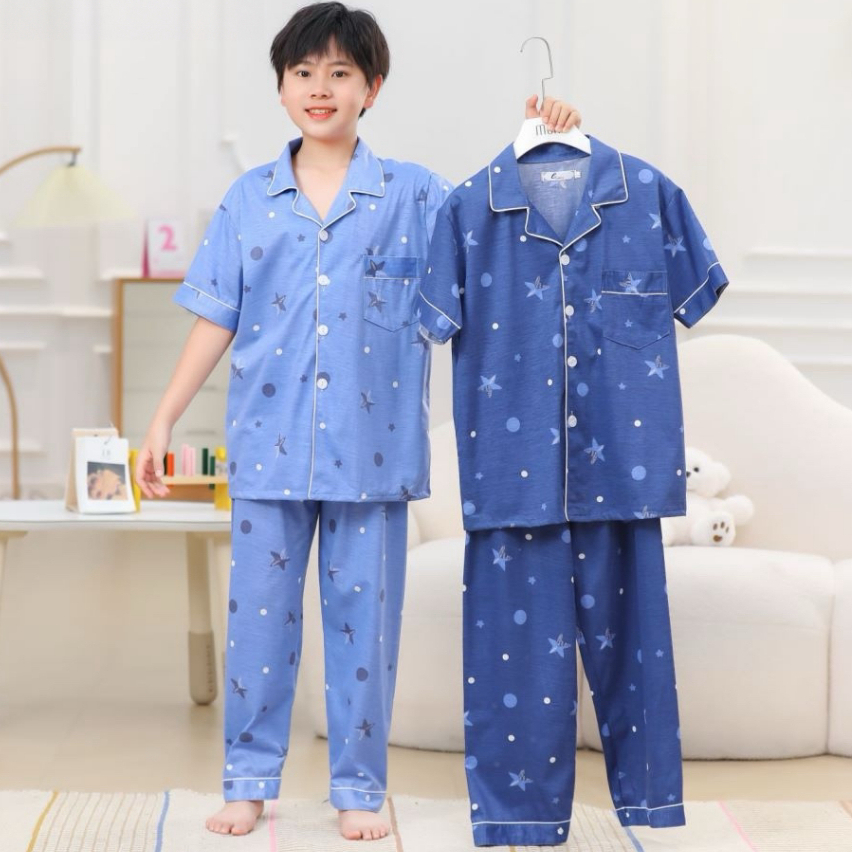 CAND Korean Cute Printed Cotton Sleepwear Terno Pajama Set for Teens Boys Shopee Philippines