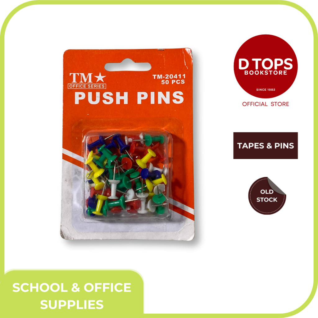TM OFFICE SERIES 50-pc PUSH PINS Multicolor | Shopee Philippines