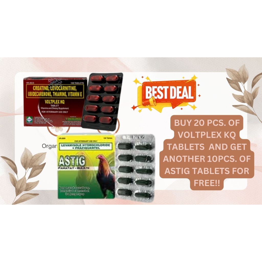[3G AGRIVET] BUY 20 TABLETS OF VOLTPLEX KQ AND GET 10 PCS. (1 BANIG) OF ...