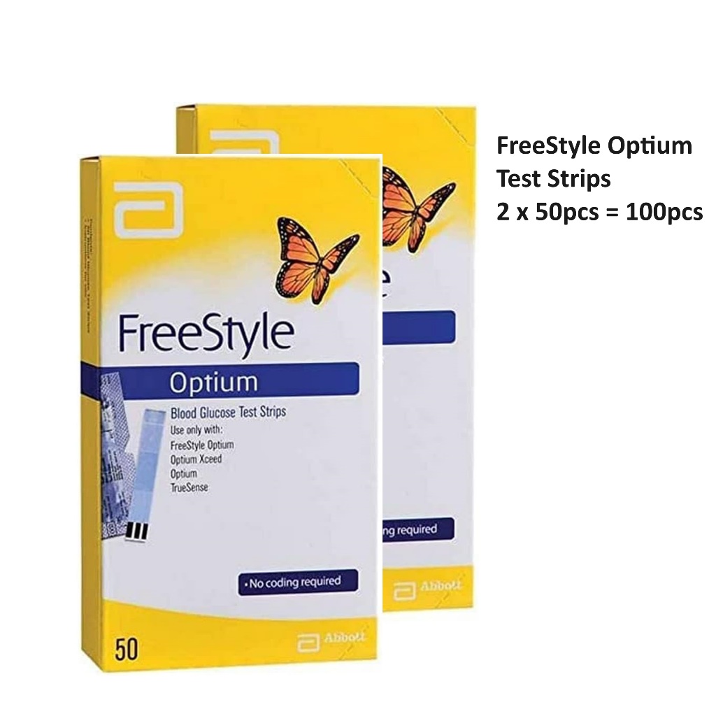 FREESTYLE OPTIUM TEST STRIPS (50pcs Per Box) Exp: 10-31-2026 | Shopee ...