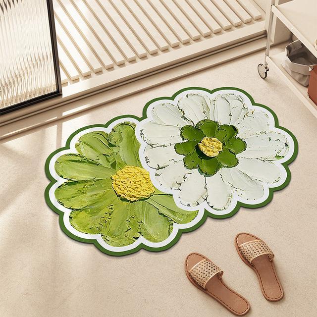 Kitchen nonslip floor mats waterproof oil household door mat crystal