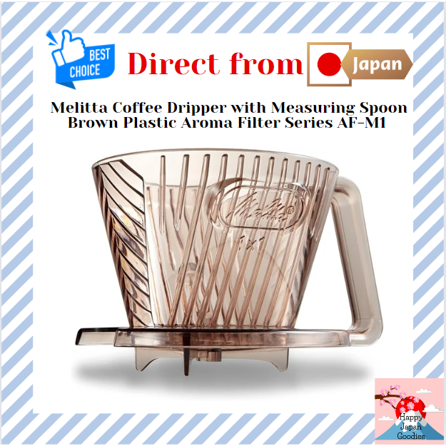 Melitta Coffee Dripper with Measuring Spoon Brown Plastic Aroma Filter ...