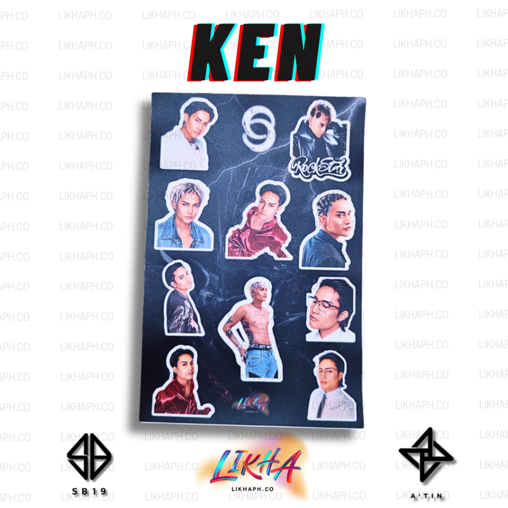 SB19 KEN STICKERS (KISS-CUT_SATIN FINISHED) 4.13 x 5.83 inches ...