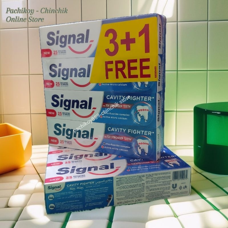 Signal Toothpaste Cavity Fighter 3+1x75ml | Shopee Philippines