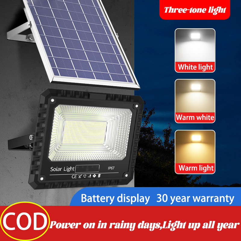 Solar Light Outdoor Waterproof Ip67 3 colour Led Solar flood Light ...