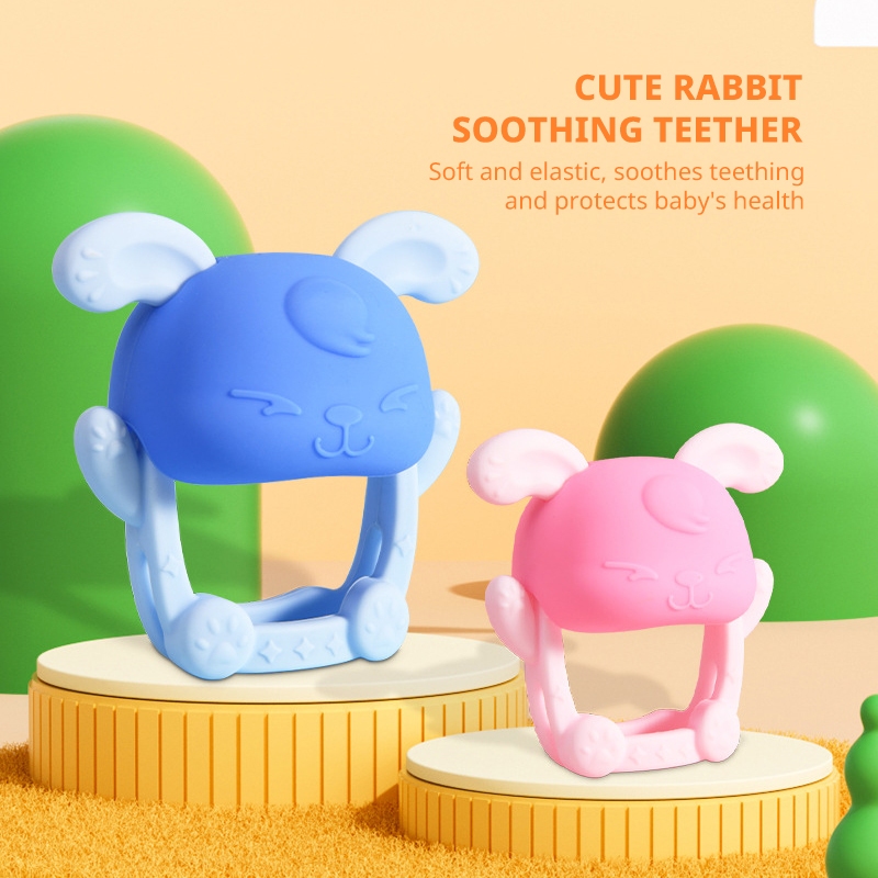Premium Baby Teether Rabbit Bpa Free Biting Food Grade Material ...