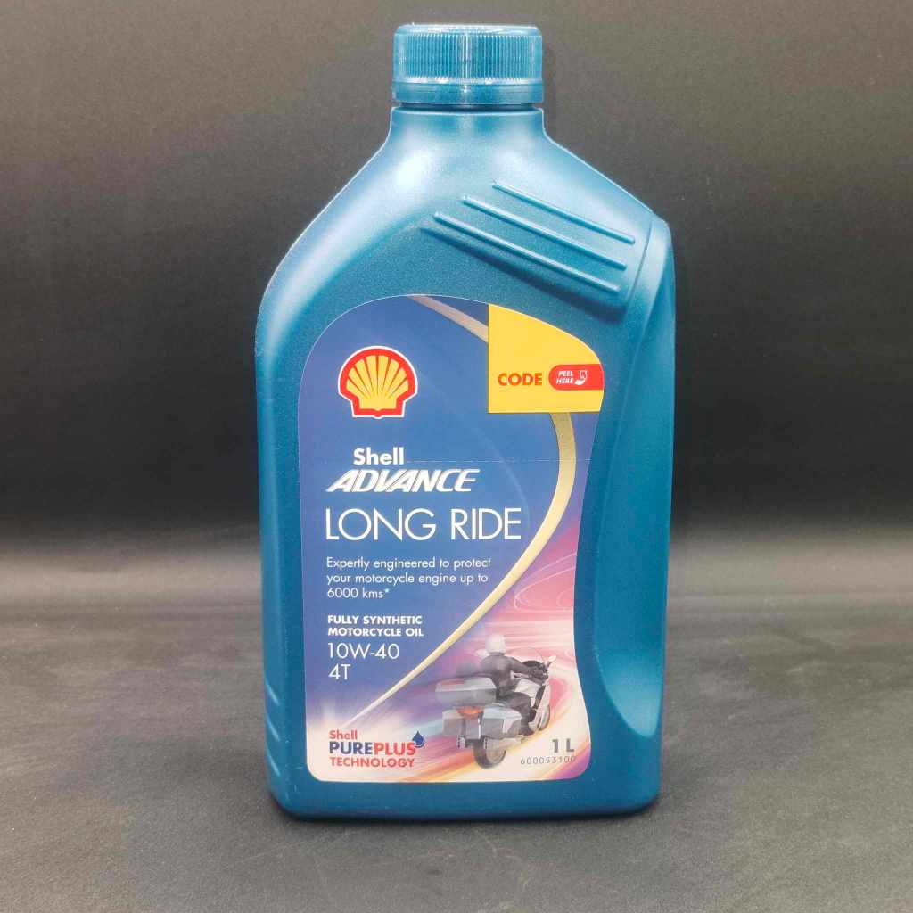 SHELL ADVANCE LONG RIDE FULLY SYNTHETIC 10W40 4T 1LITER ORIGINAL ...