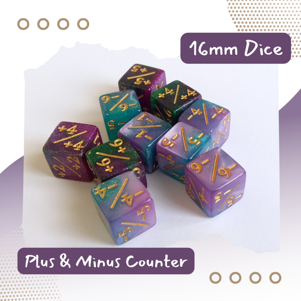 Galactic Six-Sided Counter Dice - Plus/Minus - Sold per piece | Shopee ...