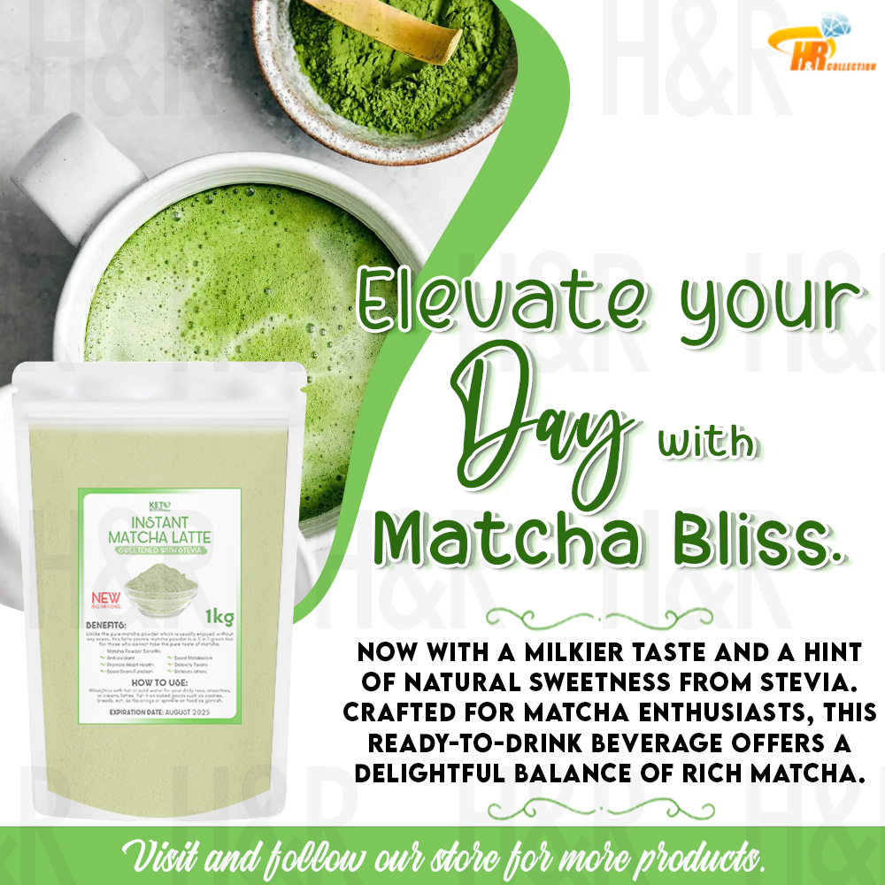 Stevia-Sweetened Matcha Latte 1Kilogram New and Improved, Milkier ...